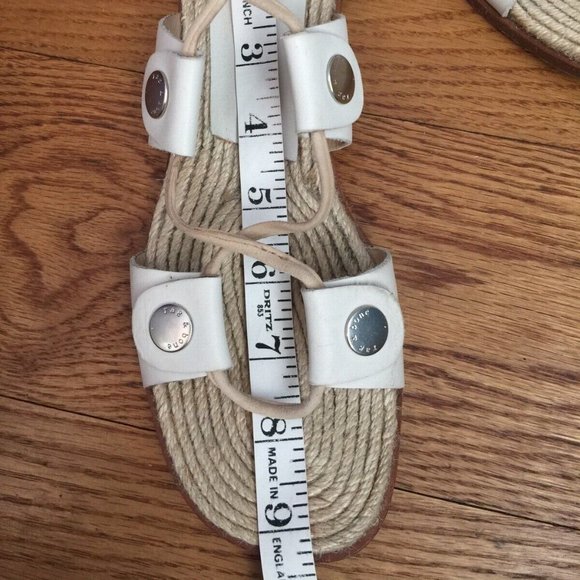 RAG & BONE EVELYN SANDALS WOMENS 36 US 6 7 WHITE LEATHER TIE UP 9.25" - Picture 16 of 16